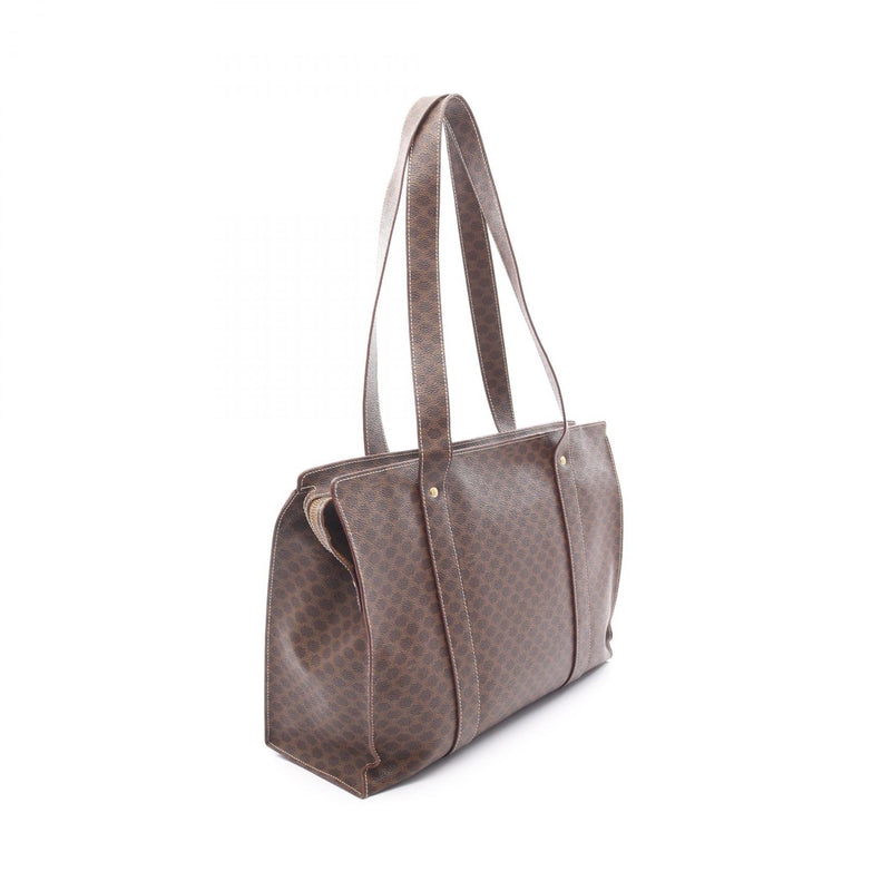 CELINE Macadam Tote Bag Bag PVC Coated Canvas Brown [Used]