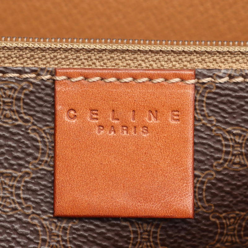CELINE Macadam Tote Bag Bag PVC Coated Canvas Brown [Used]