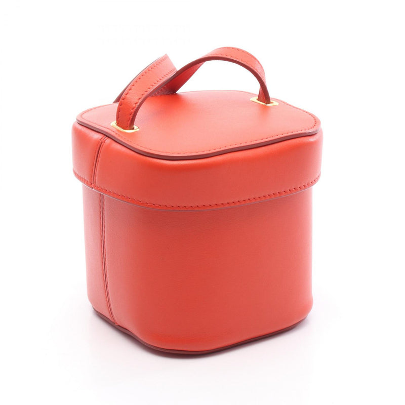CELINE Cuil Triomphe Small Box Shoulder Bag Bag Leather Red [Used]