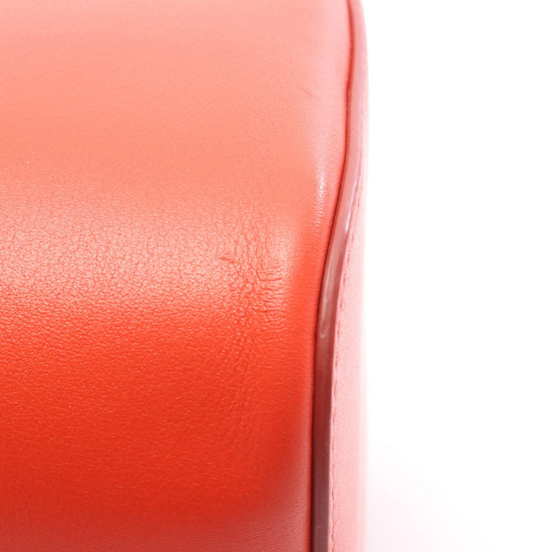 CELINE Cuil Triomphe Small Box Shoulder Bag Bag Leather Red [Used]