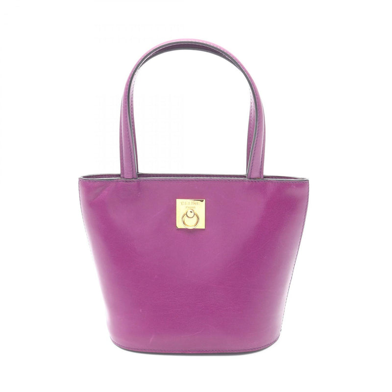 [20% OFF coupon eligible] CELINE Mini Tote Handbag Bag Leather Women's Purple