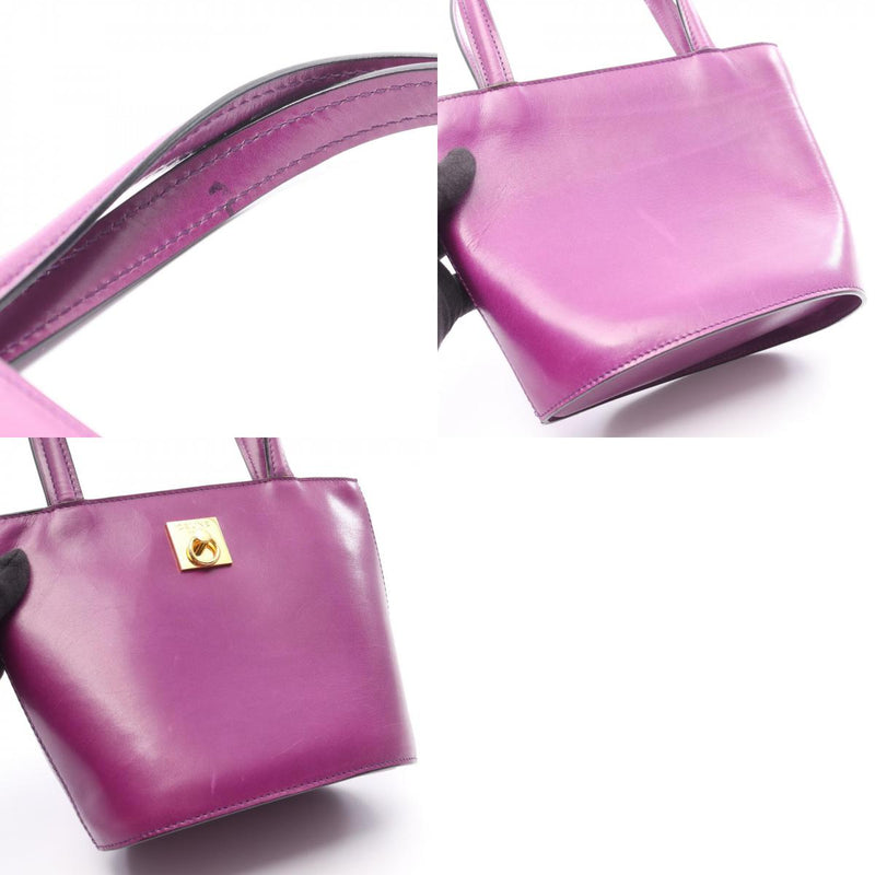 [20% OFF coupon eligible] CELINE Mini Tote Handbag Bag Leather Women's Purple