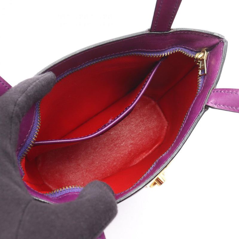 [20% OFF coupon eligible] CELINE Mini Tote Handbag Bag Leather Women's Purple