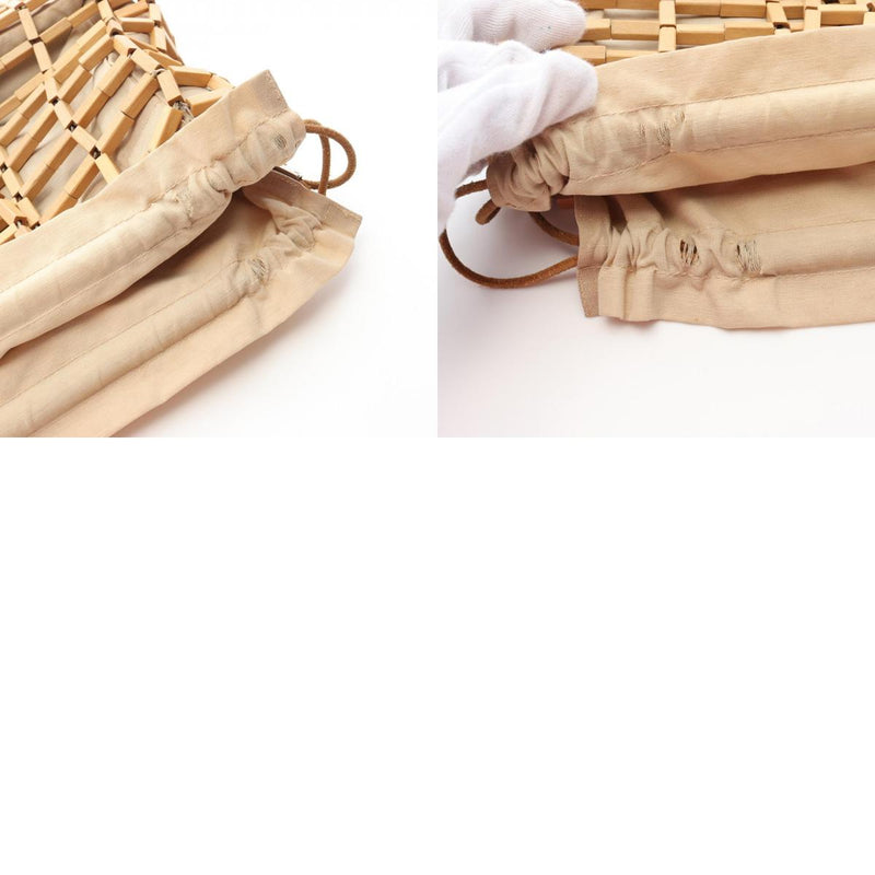 [20% OFF coupon eligible] Salvatore Ferragamo Wood Mesh Drawstring Handbag Bag