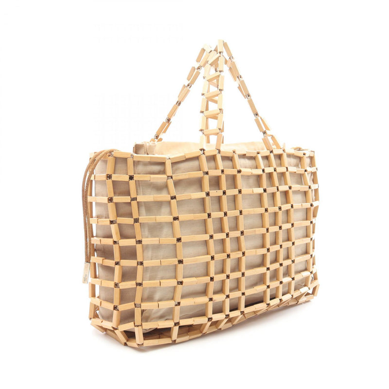 [20% OFF coupon eligible] Salvatore Ferragamo Wood Mesh Drawstring Handbag Bag