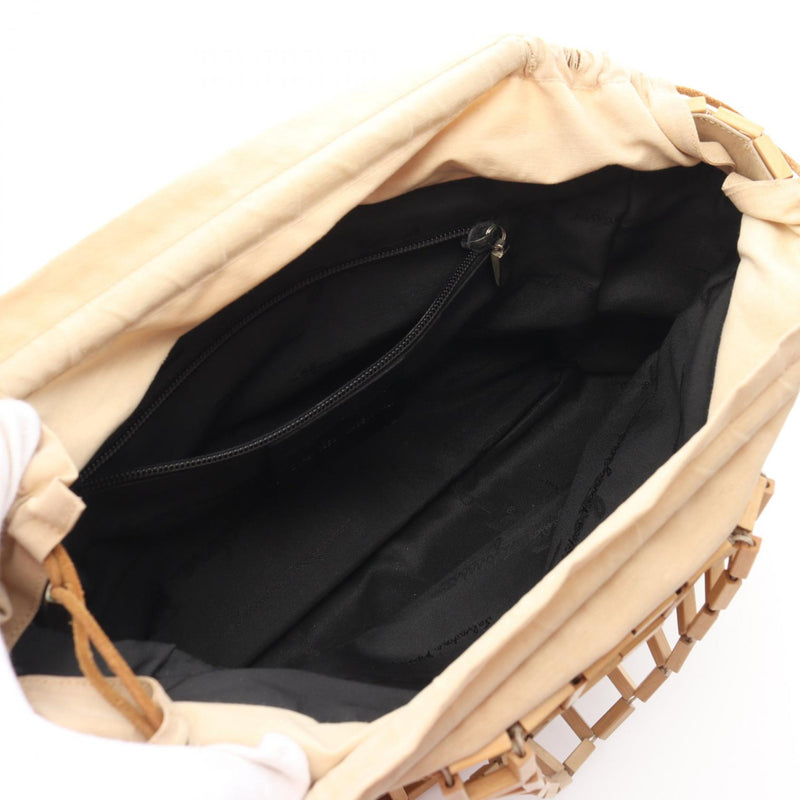 [20% OFF coupon eligible] Salvatore Ferragamo Wood Mesh Drawstring Handbag Bag