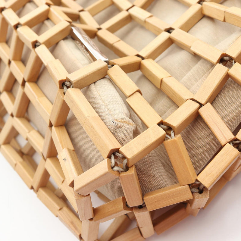 [20% OFF coupon eligible] Salvatore Ferragamo Wood Mesh Drawstring Handbag Bag