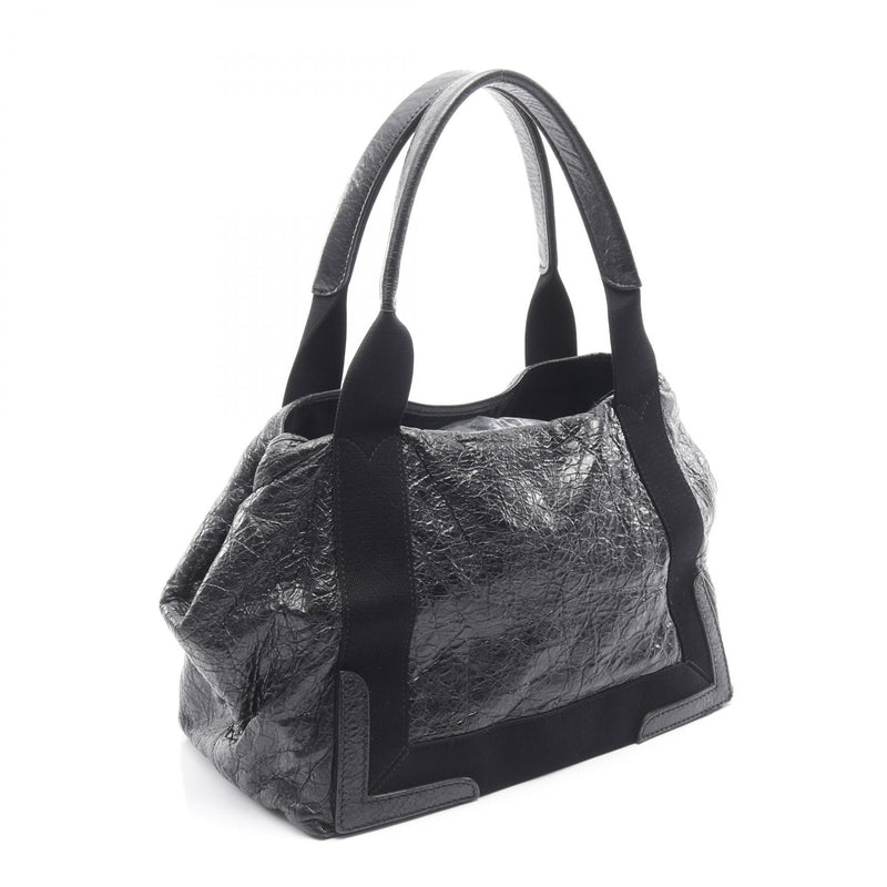 Balenciaga NAVY CABAS Navy Birch S Tote Bag Leather Women's Black 542017 [Used]