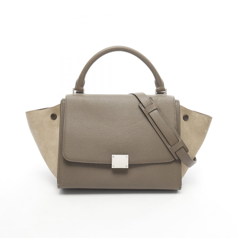 [7% OFF coupon eligible] CELINE Trapeze Small Handbag Bag Leather Suede Women's