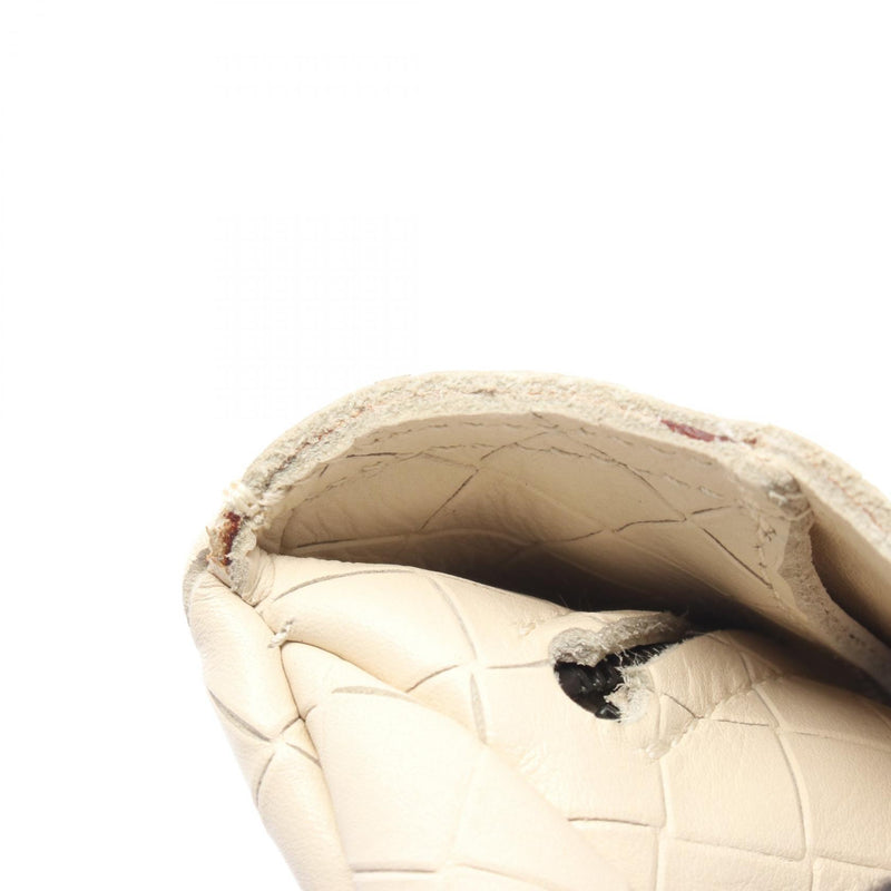BOTTEGA VENETA Intrecci Omierage Shoulder Bag Leather Women's Ivory [Used]
