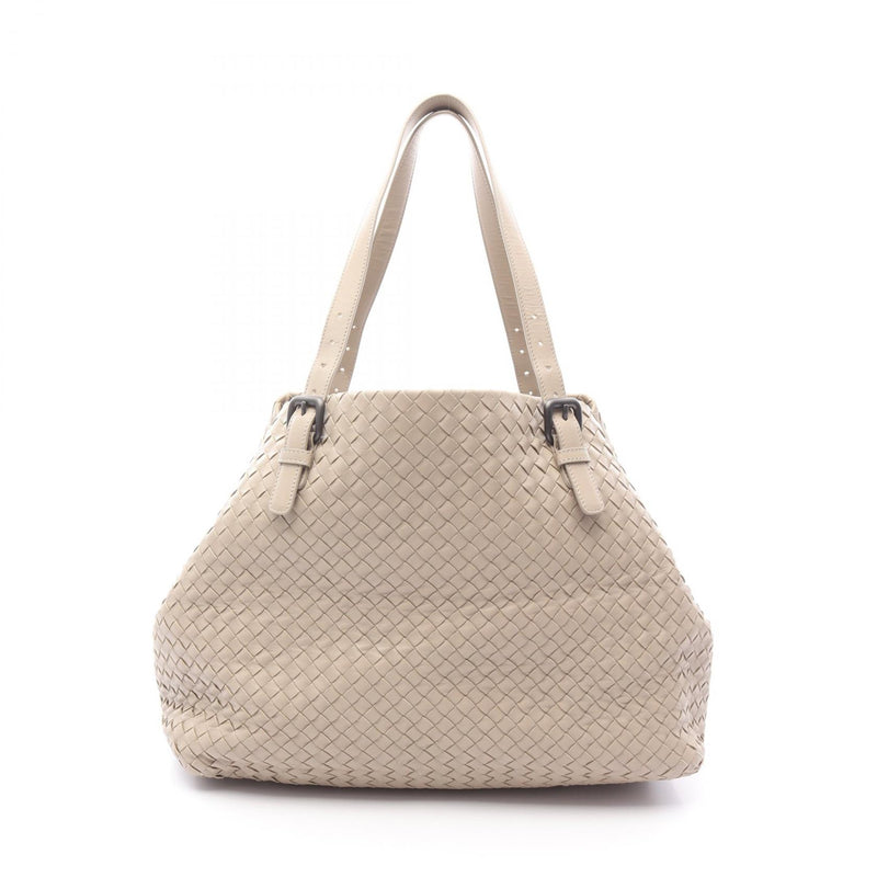 BOTTEGA VENETA Intrecciato Tote Bag Leather Beige [Used]