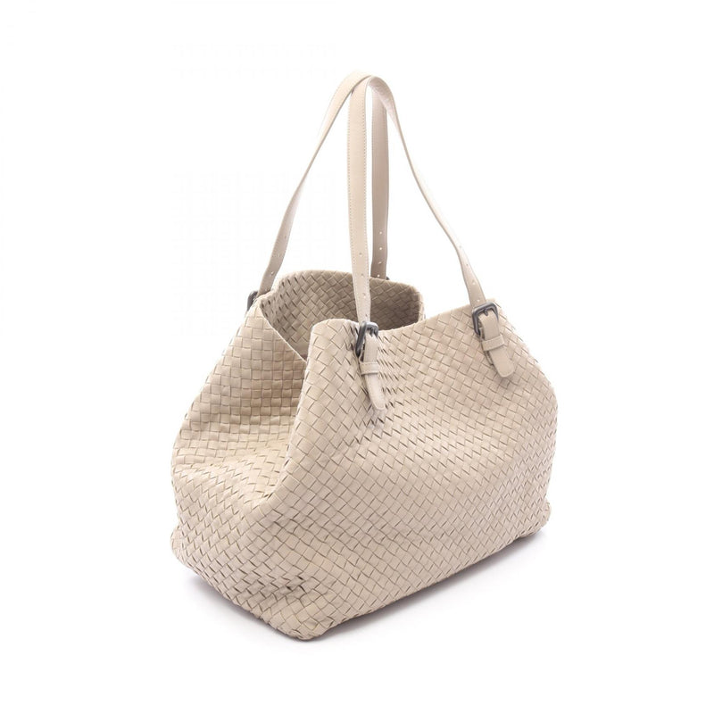 BOTTEGA VENETA Intrecciato Tote Bag Leather Beige [Used]