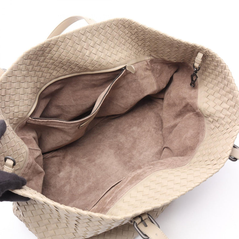 BOTTEGA VENETA Intrecciato Tote Bag Leather Beige [Used]