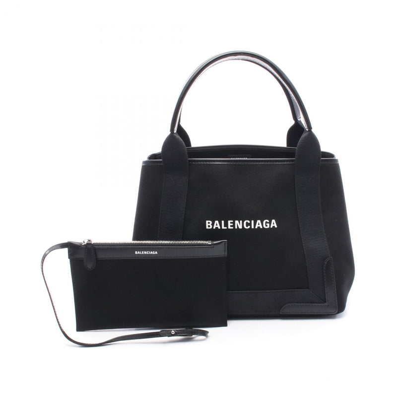 Balenciaga NAVY CABAS S Navy Cockati Tote Bag Bag Canvas Women's Black 339933