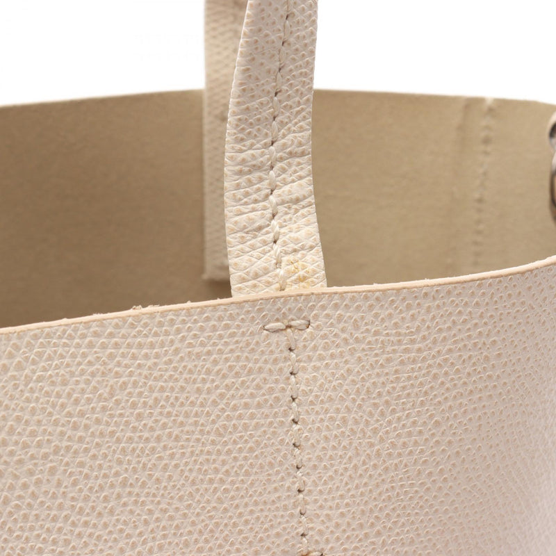 CELINE Vertical Small Birch Tote Bag Leather White / Black [Used]