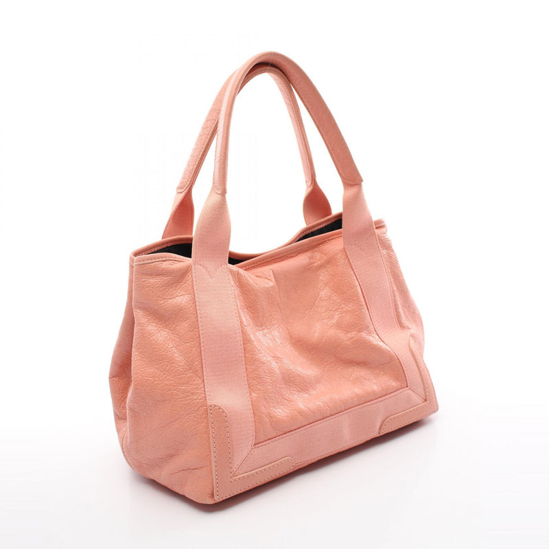 Balenciaga NAVY CABAS S Navy Birch Tote Bag Leather Pink 339933 [Used]