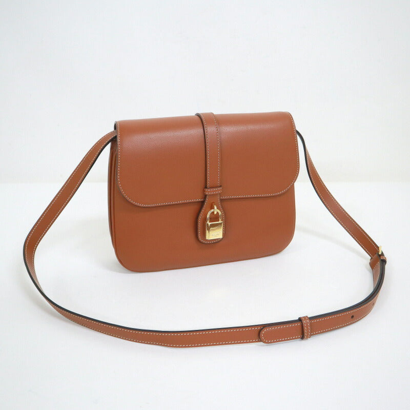 [CELINE] Celine Medium Taboo Shoulder Bag Leather Brown x Gold Hardware