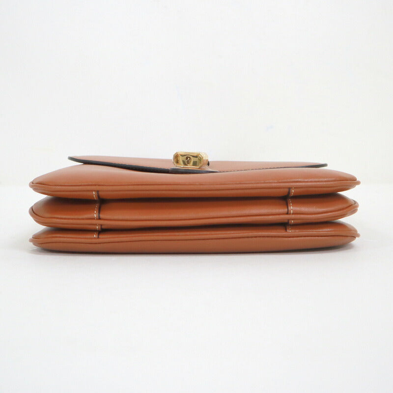 [CELINE] Celine Medium Taboo Shoulder Bag Leather Brown x Gold Hardware