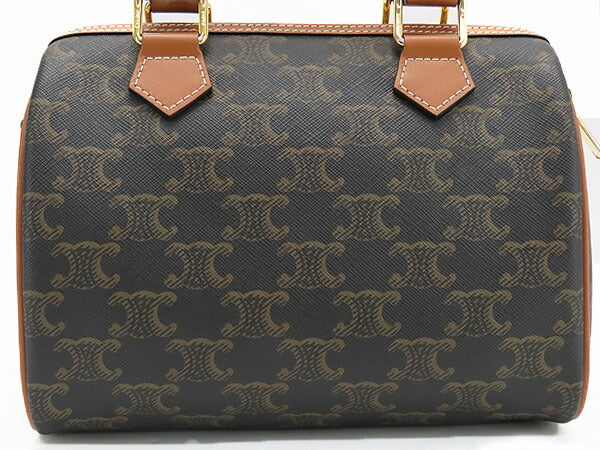 [Unused] CELINE Triomphe Small Boston 2WAY Mini Boston Bag Handbag Shoulder Bag