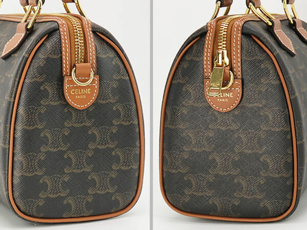 [Unused] CELINE Triomphe Small Boston 2WAY Mini Boston Bag Handbag Shoulder Bag