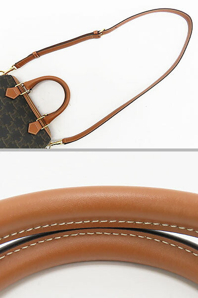 [Unused] CELINE Triomphe Small Boston 2WAY Mini Boston Bag Handbag Shoulder Bag