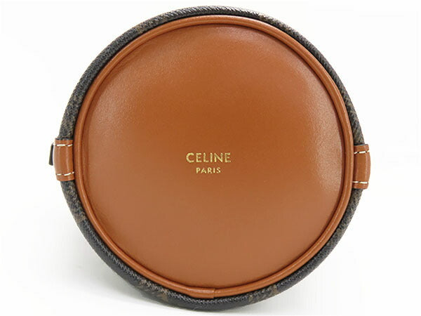 [Like new] CELINE Triomphe Small Drawstring Bag 2WAY Bucket-shaped Drawstring