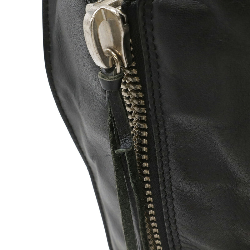 BALENCIAGA The Paper Tote Bag Handbag Leather Black Silver Metal Fittings with