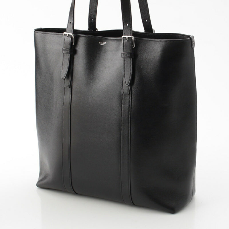 CELINE Buckle with Buckle Smooth Carf Tote Bag 113743ESY Black [Used] [Genuine