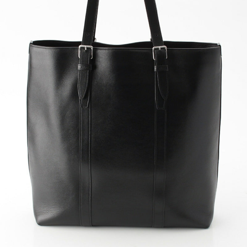 CELINE Buckle with Buckle Smooth Carf Tote Bag 113743ESY Black [Used] [Genuine