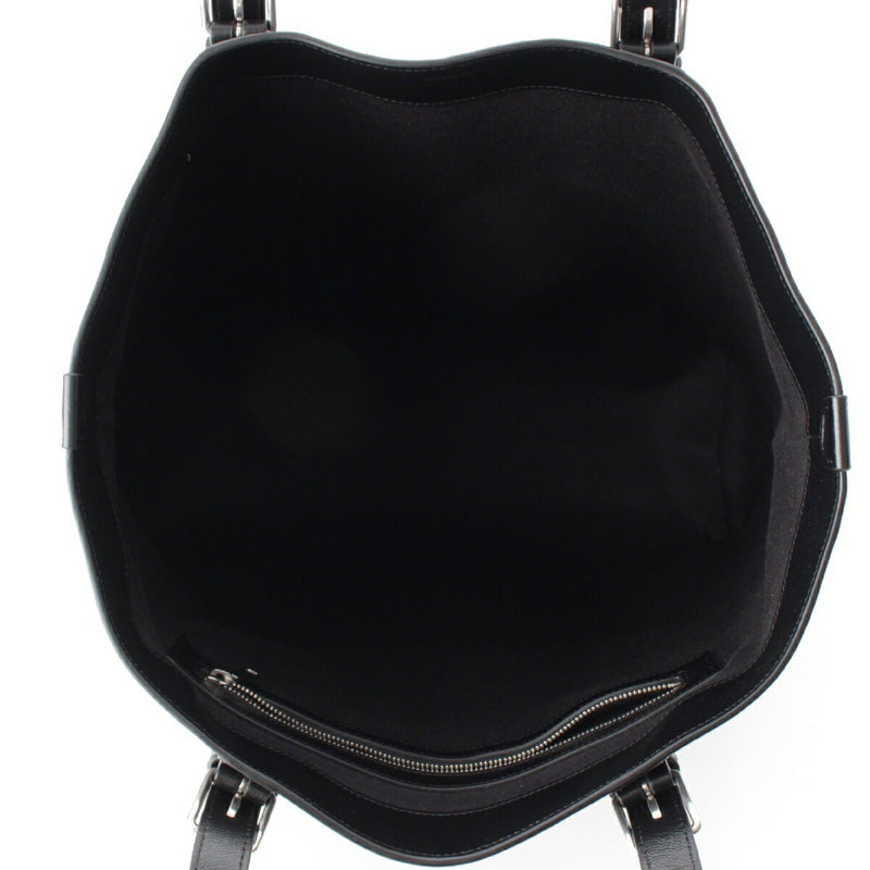 CELINE Buckle with Buckle Smooth Carf Tote Bag 113743ESY Black [Used] [Genuine