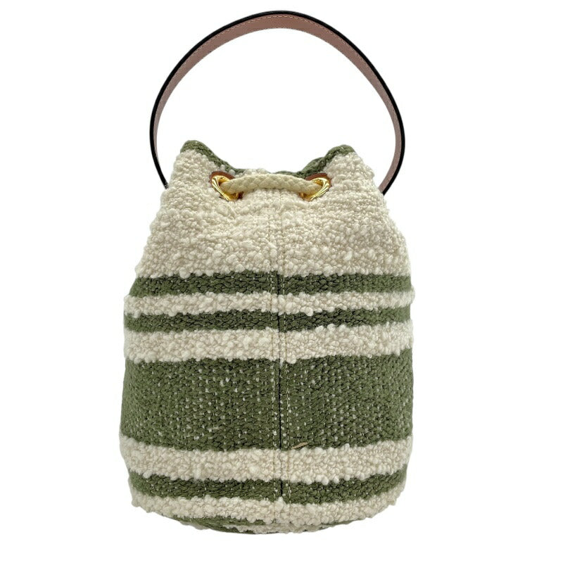 [★Up to 30,000 yen off coupon★9/1-9/11] CELINE Drawstring Bag White x Green