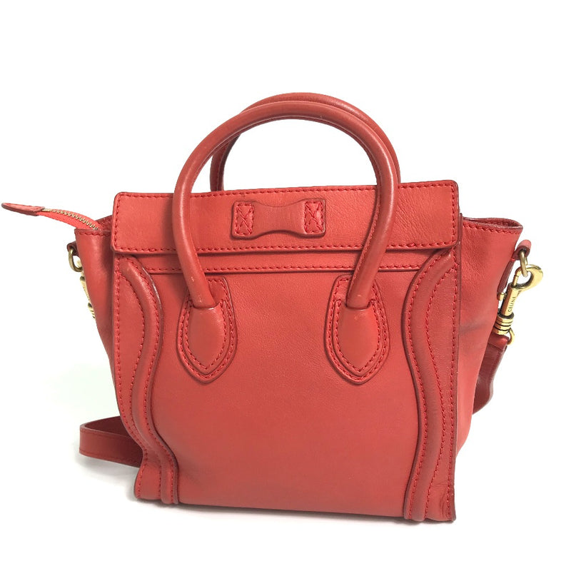 CELINE 168243 Nano Shopper Luggage Bag Crossbody Shoulder Bag Handbag Leather