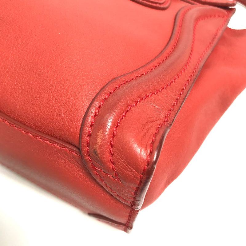 CELINE 168243 Nano Shopper Luggage Bag Crossbody Shoulder Bag Handbag Leather