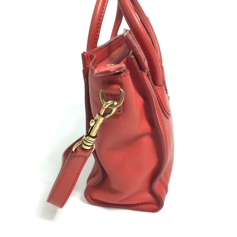 CELINE 168243 Nano Shopper Luggage Bag Crossbody Shoulder Bag Handbag Leather