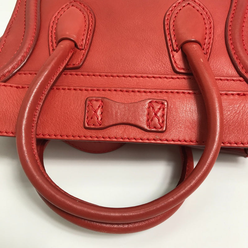 CELINE 168243 Nano Shopper Luggage Bag Crossbody Shoulder Bag Handbag Leather