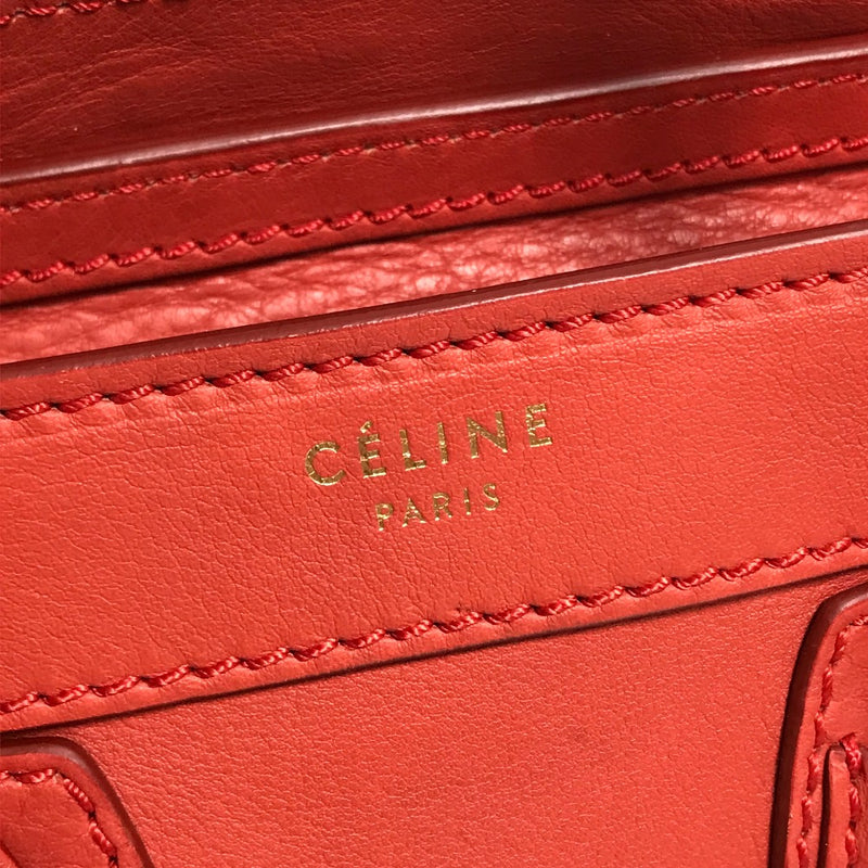 CELINE 168243 Nano Shopper Luggage Bag Crossbody Shoulder Bag Handbag Leather