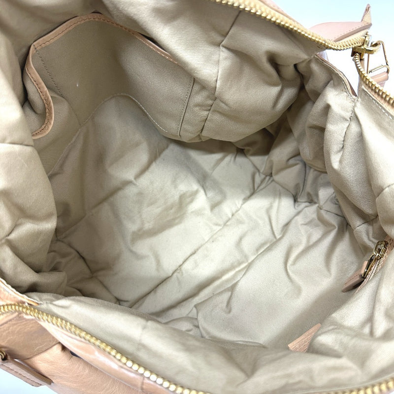 CELINE Bag Padded Shoulder Bag Handbag Leather Women's Beige [Used]