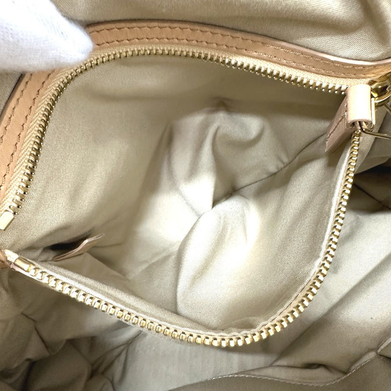 CELINE Bag Padded Shoulder Bag Handbag Leather Women's Beige [Used]