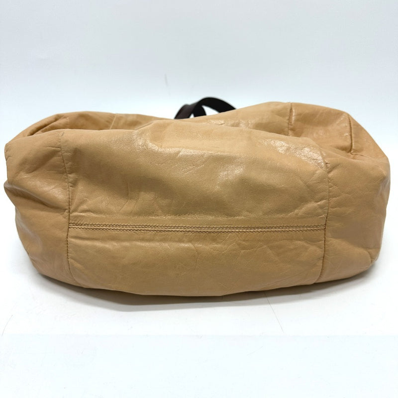 CELINE Bag Padded Shoulder Bag Handbag Leather Women's Beige [Used]