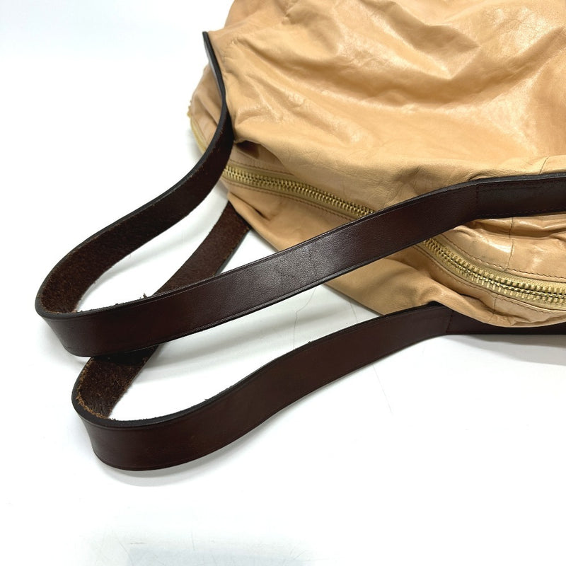CELINE Bag Padded Shoulder Bag Handbag Leather Women's Beige [Used]