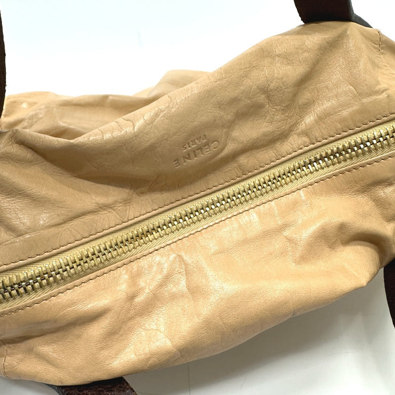CELINE Bag Padded Shoulder Bag Handbag Leather Women's Beige [Used]