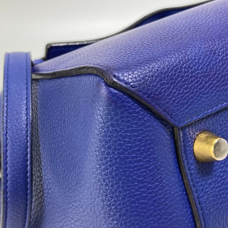 CELINE Handbag Belt Bag Bag 2WAY Bag Shoulder Shoulder Bag Leather Women's Blue