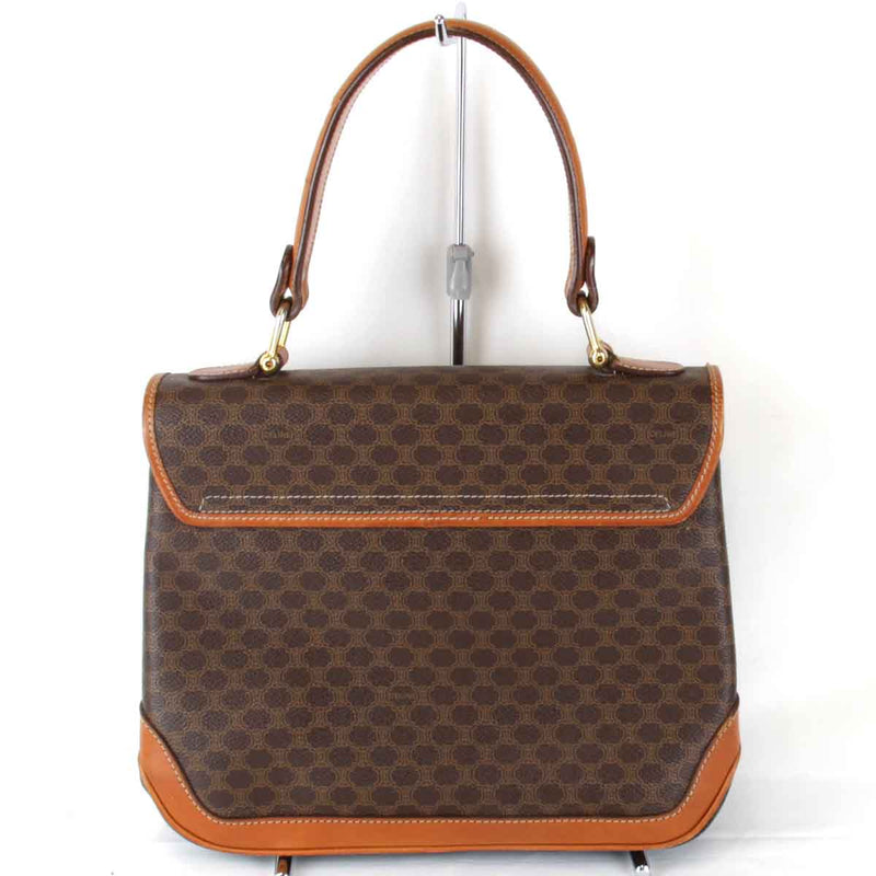 "USED" CELINE Macadam pattern handbag leather/PVC brown women's [Used]