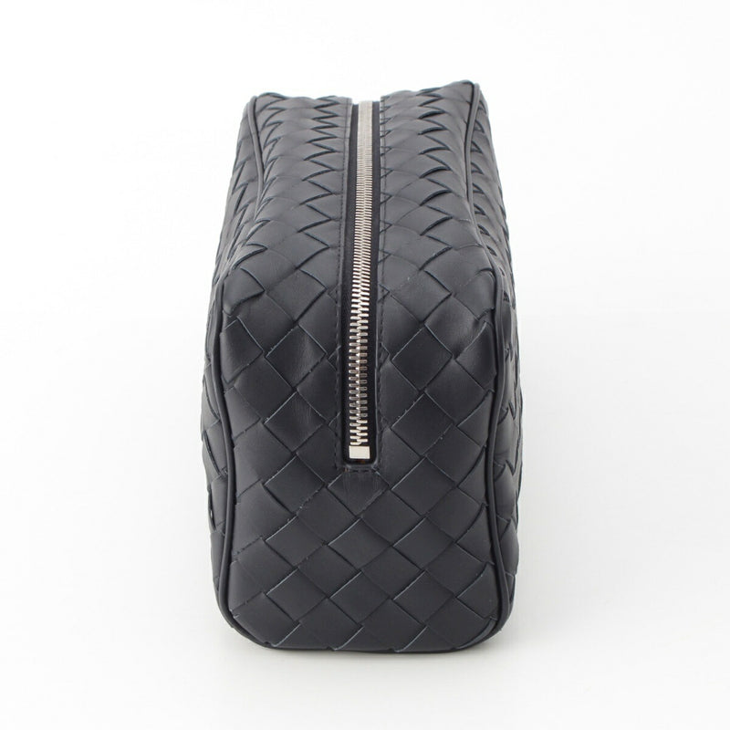 Bottegaveneta Intrecciato Clutch Bag 729295 Dark Navy [Used] [Genuine Product
