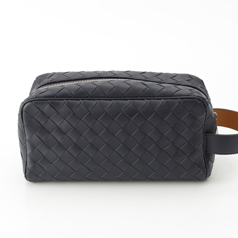 Bottegaveneta Intrecciato Clutch Bag 729295 Dark Navy [Used] [Genuine Product