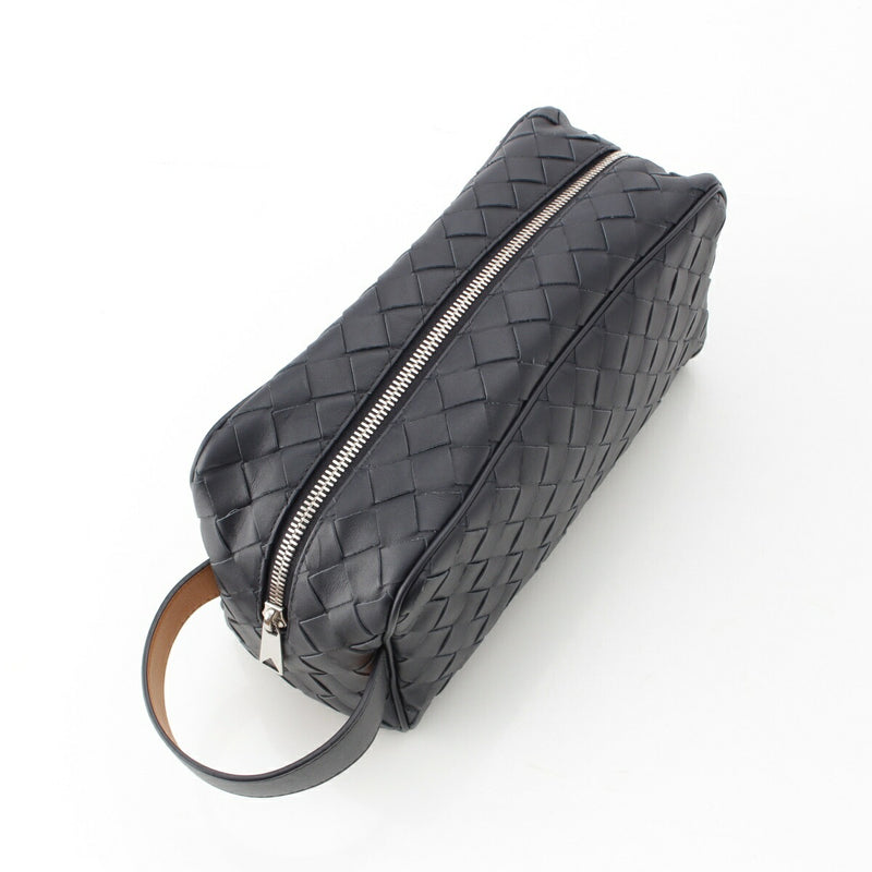 Bottegaveneta Intrecciato Clutch Bag 729295 Dark Navy [Used] [Genuine Product