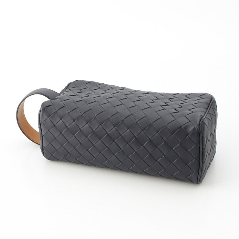 Bottegaveneta Intrecciato Clutch Bag 729295 Dark Navy [Used] [Genuine Product