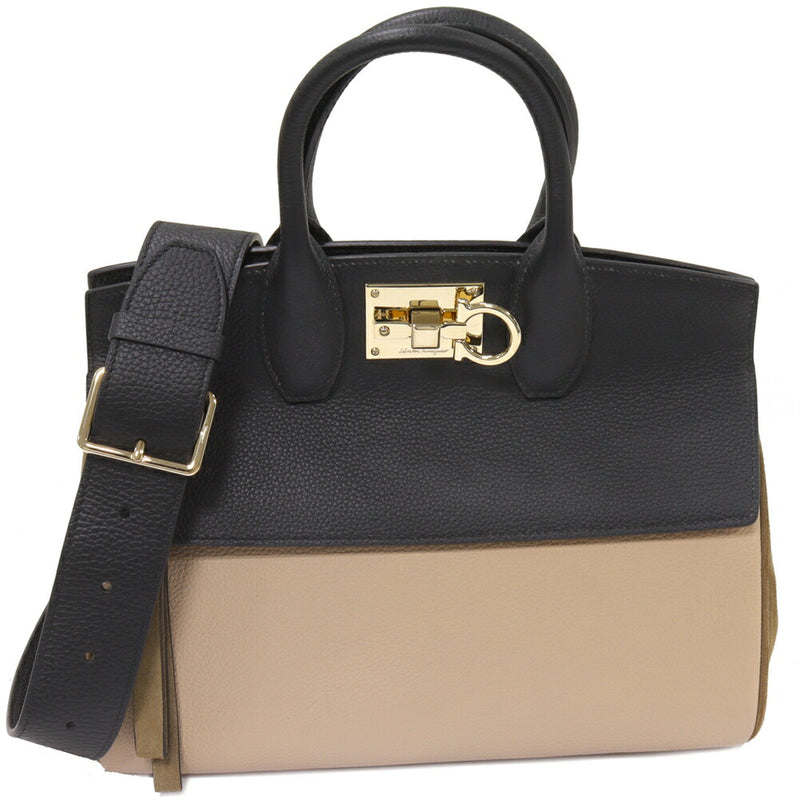 Salvatore Ferragamo Handbag Shoulder Bag Studio Small Gancini Tricolor Calf