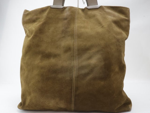 2404-21 Jimmy Choo Tote Bag JIMMY CHOO Suede Brown A4 Available Top ZIP