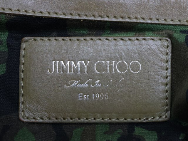 2404-21 Jimmy Choo Tote Bag JIMMY CHOO Suede Brown A4 Available Top ZIP